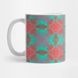 red and green diamond bohemian pattern  kaleidoscope Mug